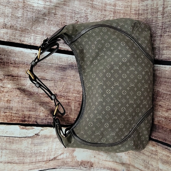 Auth Louis Vuitton Platine Monogram Mini Lin with metallic silver leather trim - Picture 2 of 10